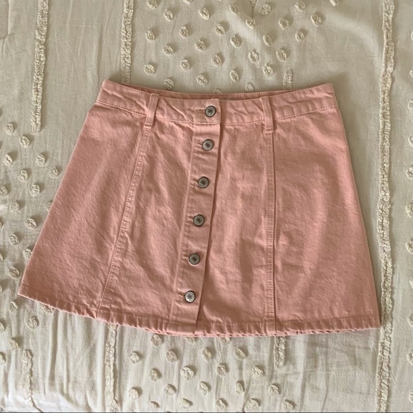 Pink Forever 21 denim skirt - Picture 1 of 4